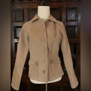 Paris blues leather suede nubuck jacket S